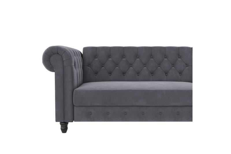Vuodesohva Felix 241x154x83 cm, Antrasiitti, Sametti - 241x154x83 cm, Antrasiitti, Sametti - Huonekalut - Sohva - Vuodesohva