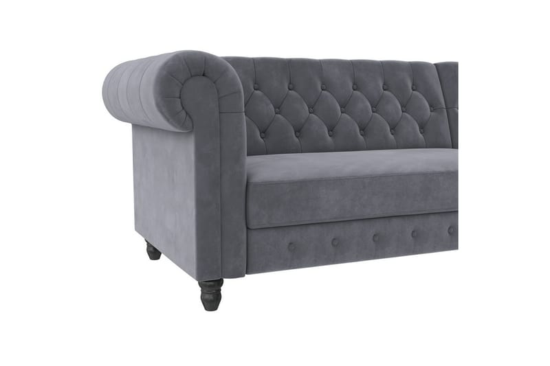Vuodesohva Felix 241x154x83 cm, Antrasiitti, Sametti - 241x154x83 cm, Antrasiitti, Sametti - Huonekalut - Sohva - Vuodesohva