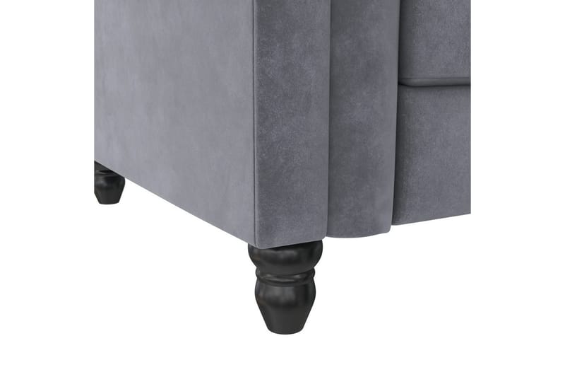 Vuodesohva Felix 241x154x83 cm, Antrasiitti, Sametti - 241x154x83 cm, Antrasiitti, Sametti - Huonekalut - Sohva - Vuodesohva