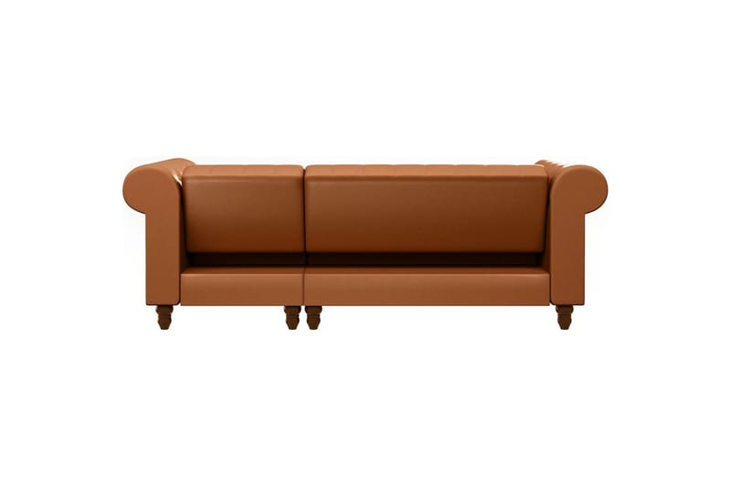 Vuodesohva Felix 241x154x83 cm, Konjakki, PU/Puu/Metalli - 241x154x83 cm, Konjakki, PU/Puu/Metalli - Huonekalut - Sohva - Vuodesohva