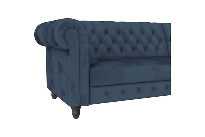 Vuodesohva Felix 241x154x83 cm, Sininen, Sametti/Puu/Metalli - 241x154x83 cm, Sininen, Sametti/Puu/Metalli - Huonekalut - Sohva - Vuodesohva