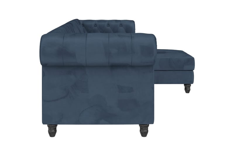 Vuodesohva Felix 241x154x83 cm, Sininen, Sametti/Puu/Metalli - 241x154x83 cm, Sininen, Sametti/Puu/Metalli - Huonekalut - Sohva - Vuodesohva