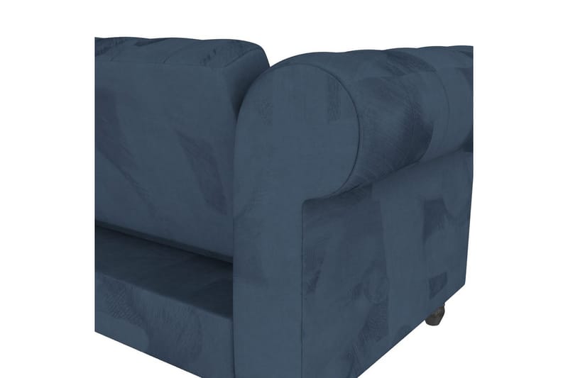 Vuodesohva Felix 241x154x83 cm, Sininen, Sametti/Puu/Metalli - 241x154x83 cm, Sininen, Sametti/Puu/Metalli - Huonekalut - Sohva - Vuodesohva
