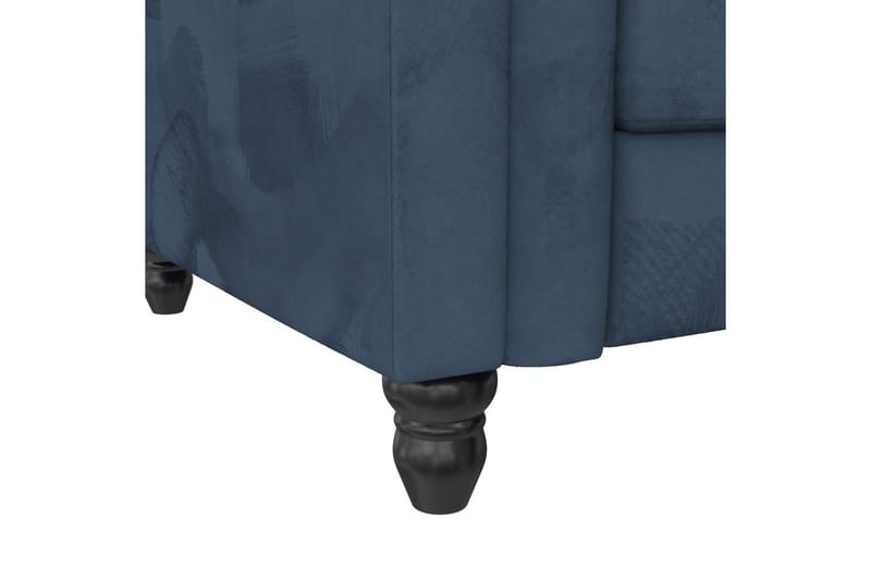 Vuodesohva Felix 241x154x83 cm, Sininen, Sametti/Puu/Metalli - 241x154x83 cm, Sininen, Sametti/Puu/Metalli - Huonekalut - Sohva - Vuodesohva