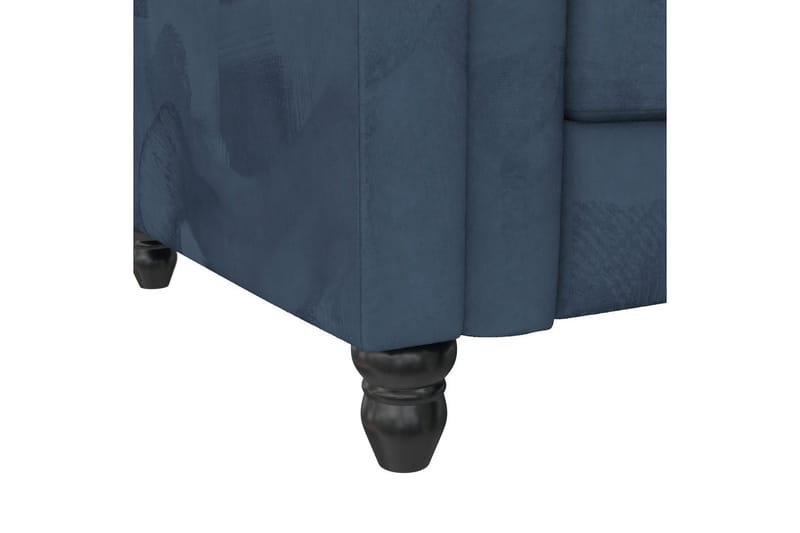 Vuodesohva Felix 241x154x83 cm, Sininen, Sametti/Puu/Metalli - 241x154x83 cm, Sininen, Sametti/Puu/Metalli - Huonekalut - Sohva - Vuodesohva