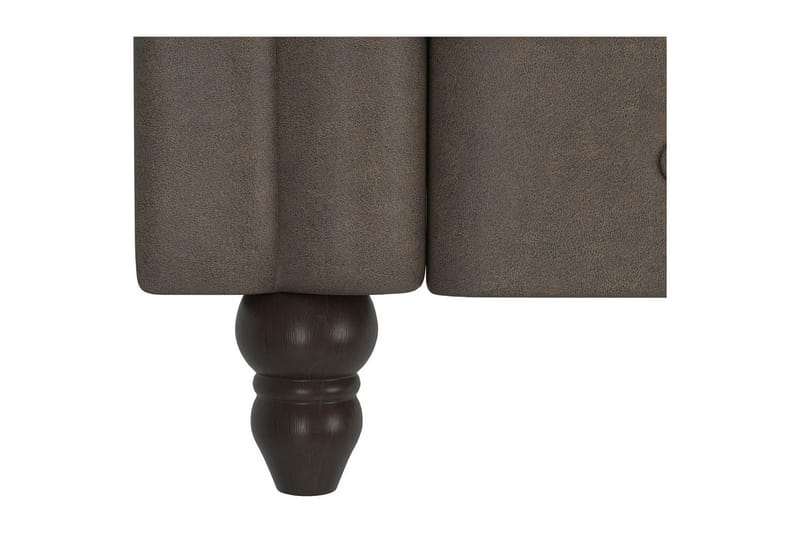 Vuodesohva Felix 241x154x83 cm, Tummanruskea, Mikrokuitu/Puu/Metalli - 241x154x83 cm, Tummanruskea, Mikrokuitu/Puu/Metalli - Huonekalut - Sohva - Vuodesohva