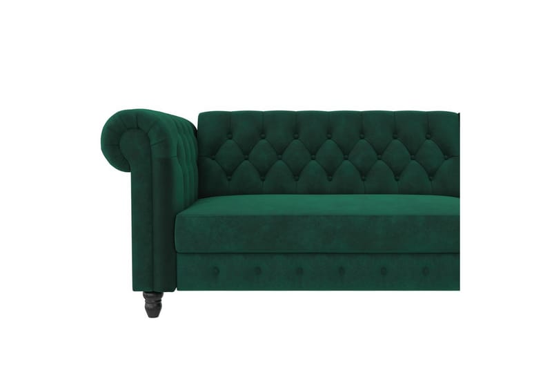 Vuodesohva Felix 241x154x83 cm, Tummanvihreä, Sametti - 241x154x83 cm, Tummanvihreä, Sametti - Huonekalut - Sohva - Vuodesohva