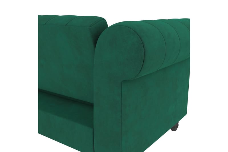 Vuodesohva Felix 241x154x83 cm, Tummanvihreä, Sametti - 241x154x83 cm, Tummanvihreä, Sametti - Huonekalut - Sohva - Vuodesohva