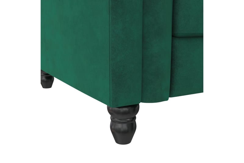 Vuodesohva Felix 241x154x83 cm, Tummanvihreä, Sametti - 241x154x83 cm, Tummanvihreä, Sametti - Huonekalut - Sohva - Vuodesohva