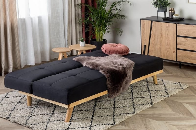Vuodesohva Froya 183 cm - Beige/Musta - Huonekalut - Sohva - Vuodesohva - 3 istuttava vuodesohva