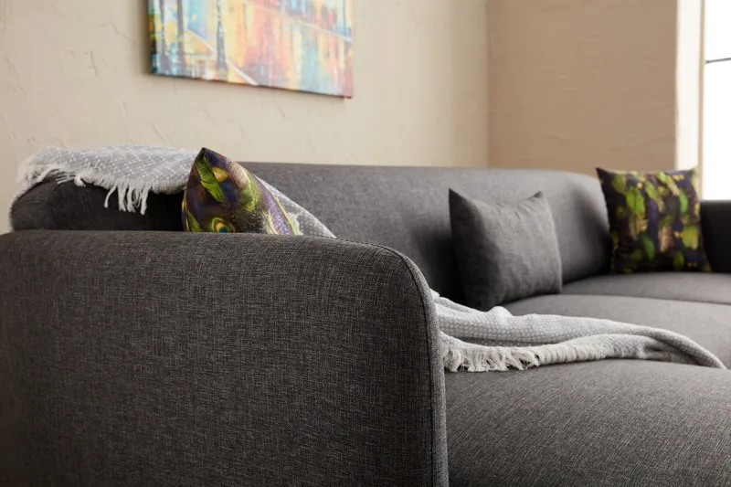 Vuodesohva Genna 3:n ist Divaanilla - Antrasiitti - Huonekalut - Sohva - Vuodesohva