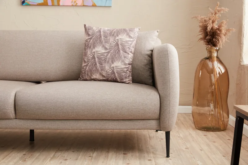 Vuodesohva Genna 3:n ist Divaanilla - Beige - Huonekalut - Sohva - Divaanisohva - 3 istuttava sohva divaanilla