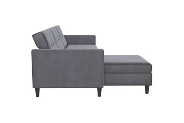 Vuodesohva Hartford 213x153x82 cm, Antrasiitti, Sametti - 213x153x82 cm, Antrasiitti, Sametti - Huonekalut - Sohva - Vuodesohva