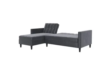 Vuodesohva Hartford 213x153x82 cm, Antrasiitti, Sametti - 213x153x82 cm, Antrasiitti, Sametti - Huonekalut - Sohva - Vuodesohva