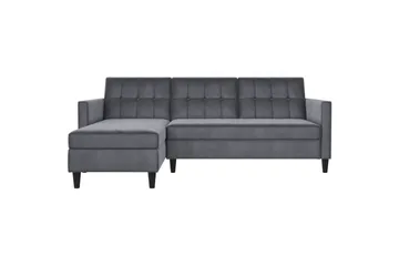 Vuodesohva Hartford 213x153x82 cm, Antrasiitti, Sametti - 213x153x82 cm, Antrasiitti, Sametti - Huonekalut - Sohva - Vuodesohva