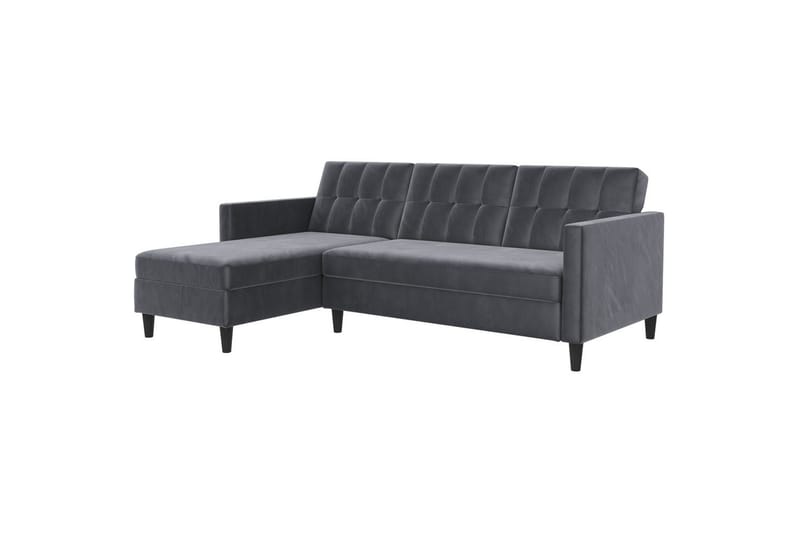 Vuodesohva Hartford 213x153x82 cm, Antrasiitti, Sametti - 213x153x82 cm, Antrasiitti, Sametti - Huonekalut - Sohva - Vuodesohva