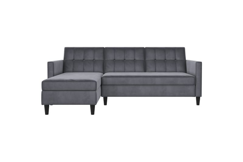 Vuodesohva Hartford 213x153x82 cm, Antrasiitti, Sametti - 213x153x82 cm, Antrasiitti, Sametti - Huonekalut - Sohva - Vuodesohva