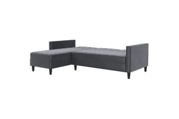 Vuodesohva Hartford 213x153x82 cm, Antrasiitti, Sametti - 213x153x82 cm, Antrasiitti, Sametti - Huonekalut - Sohva - Vuodesohva