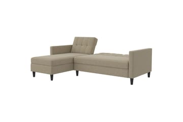Vuodesohva Hartford 213x153x82 cm, Cappucino, Pellavakankaan näköinen (100% polyesteri) - 213x153x82 cm, Cappucino, Pellavakankaan näköinen (100% polyesteri) - Huonekalut - Sohva - Vuodesohva