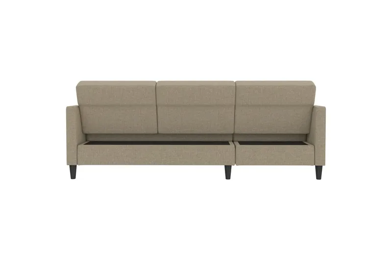 Vuodesohva Hartford 213x153x82 cm, Cappucino, Pellavakankaan näköinen (100% polyesteri) - 213x153x82 cm, Cappucino, Pellavakankaan näköinen (100% polyesteri) - Huonekalut - Sohva - Vuodesohva