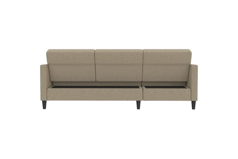 Vuodesohva Hartford 213x153x82 cm, Cappucino, Pellavakankaan näköinen (100% polyesteri) - 213x153x82 cm, Cappucino, Pellavakankaan näköinen (100% polyesteri) - Huonekalut - Sohva - Vuodesohva