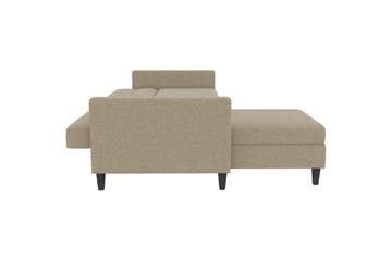 Vuodesohva Hartford 213x153x82 cm, Cappucino, Pellavakankaan näköinen (100% polyesteri) - 213x153x82 cm, Cappucino, Pellavakankaan näköinen (100% polyesteri) - Huonekalut - Sohva - Vuodesohva