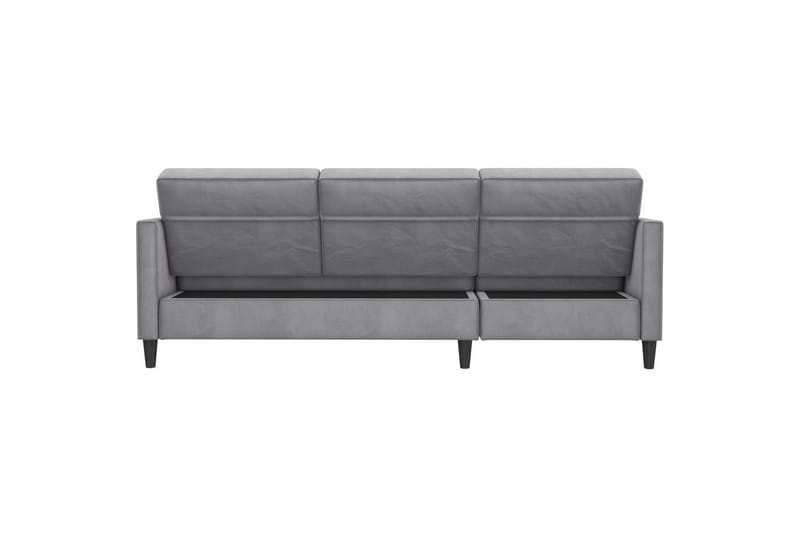 Vuodesohva Hartford 213x153x82 cm, Harmaa, Sametti - 213x153x82 cm, Harmaa, Sametti - Huonekalut - Sohva - Vuodesohva
