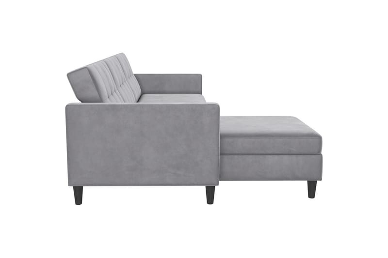 Vuodesohva Hartford 213x153x82 cm, Harmaa, Sametti - 213x153x82 cm, Harmaa, Sametti - Huonekalut - Sohva - Vuodesohva