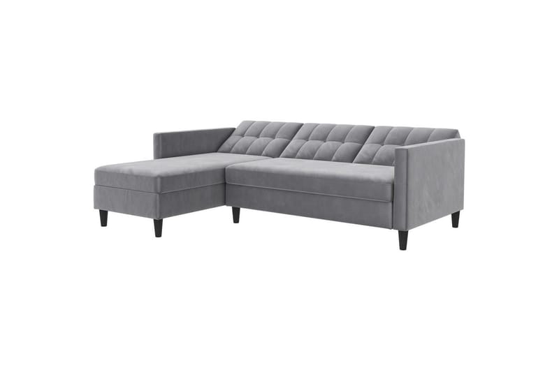 Vuodesohva Hartford 213x153x82 cm, Harmaa, Sametti - 213x153x82 cm, Harmaa, Sametti - Huonekalut - Sohva - Vuodesohva