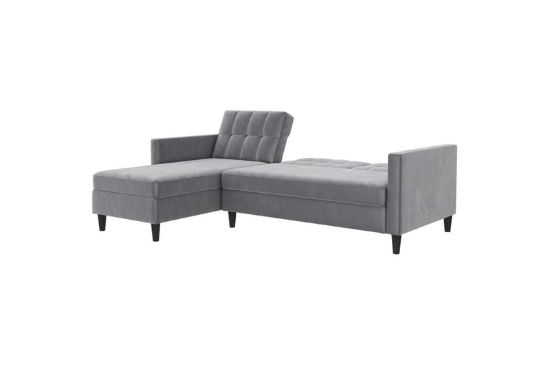 Vuodesohva Hartford 213x153x82 cm, Harmaa, Sametti - 213x153x82 cm, Harmaa, Sametti - Huonekalut - Sohva - Vuodesohva