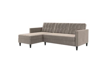 Vuodesohva Hartford 213x153x82 cm, Taupe, Sametti