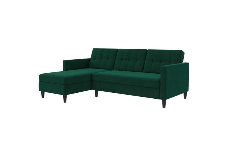 Vuodesohva Hartford 213x153x82 cm, Vihreä, Sametti - 213x153x82 cm, Vihreä, Sametti - Huonekalut - Sohva - Vuodesohva