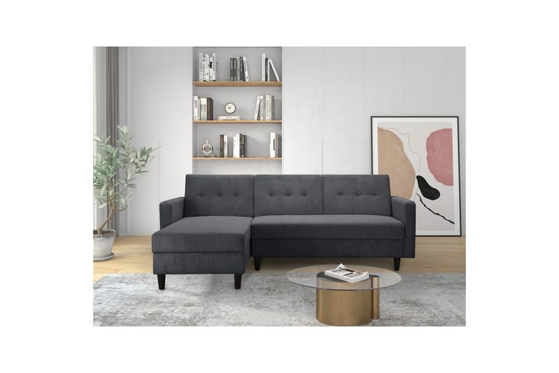 Vuodesohva Hartford II 213x153x82 cm, Antrasiitti - 213x153x82 cm, Antrasiitti - Huonekalut - Sohva - Vuodesohva