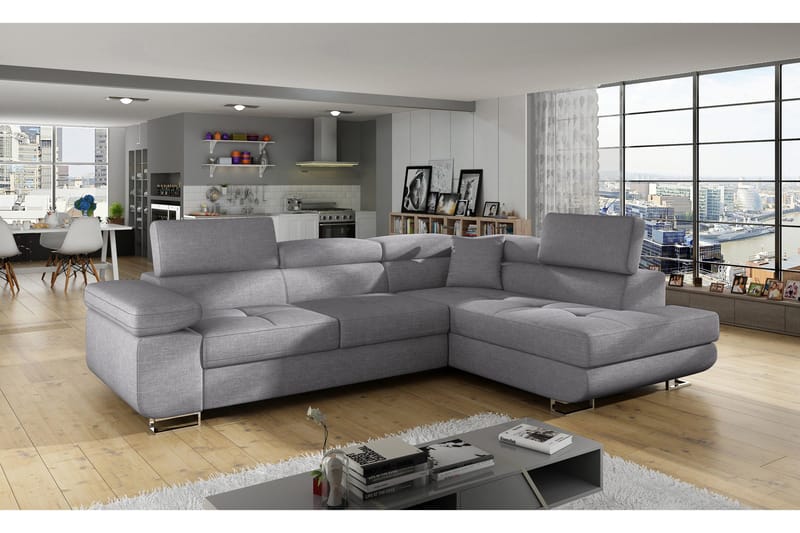 Vuodesohva Hipolito avopäädyllä 4:n ist, Vaaleanharmaa