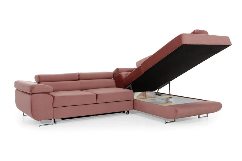 Vuodesohva Hipolito Avopäädyllä Oikea - Musta/Valkoinen - Huonekalut - Sohva - Vuodesohva