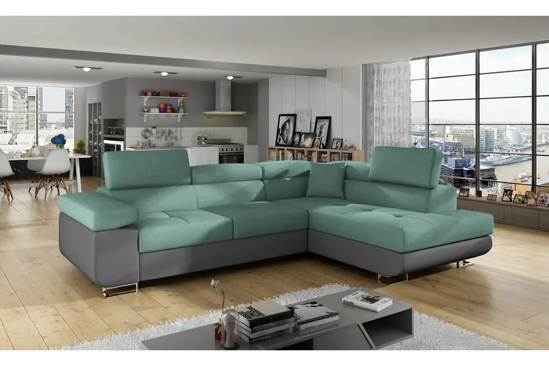 Vuodesohva Hipolito Avopäädyllä Oikea, Vihreä/Harmaa