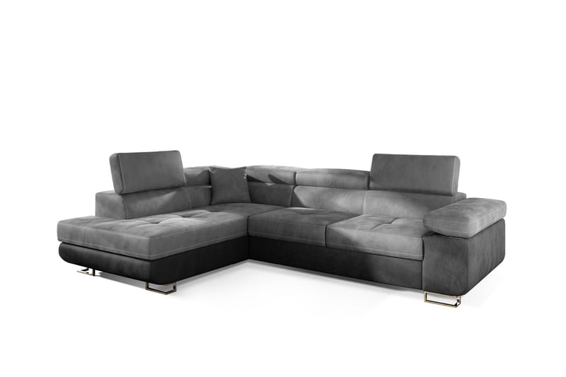 Vuodesohva Hipolito Avopäädyllä Vasen - Harmaa - Huonekalut - Sohva - Vuodesohva