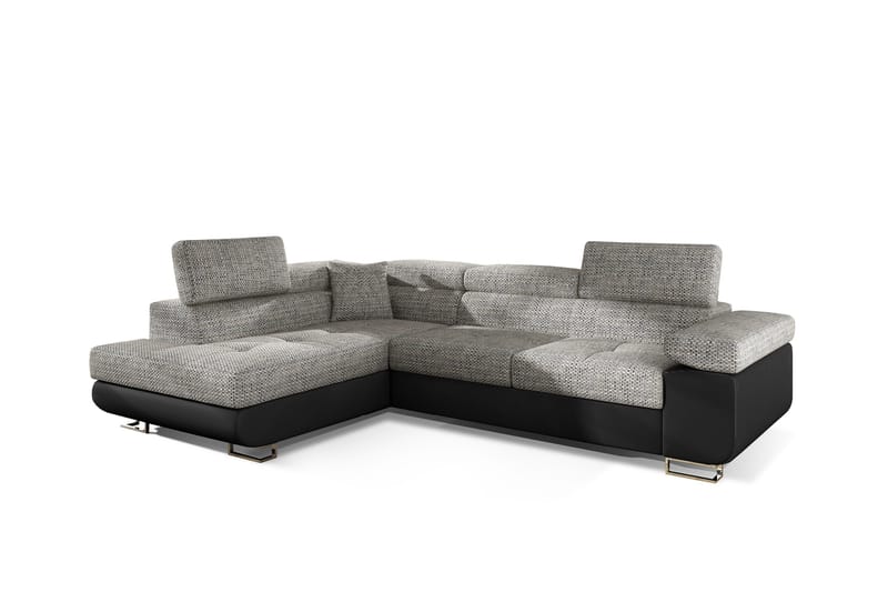 Vuodesohva Hipolito Avopäädyllä Vasen - Harmaa/Musta - Huonekalut - Sohva - Vuodesohva