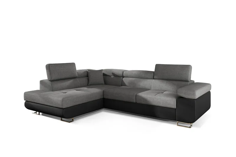 Vuodesohva Hipolito Avopäädyllä Vasen - Harmaa/Musta - Huonekalut - Sohva - Vuodesohva