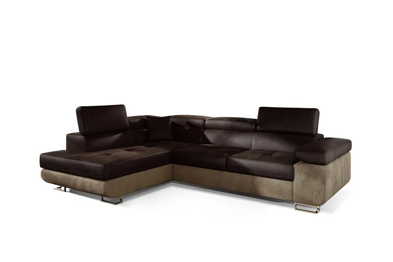 Vuodesohva Hipolito Avopäädyllä Vasen - Ruskea - Huonekalut - Sohva - Vuodesohva