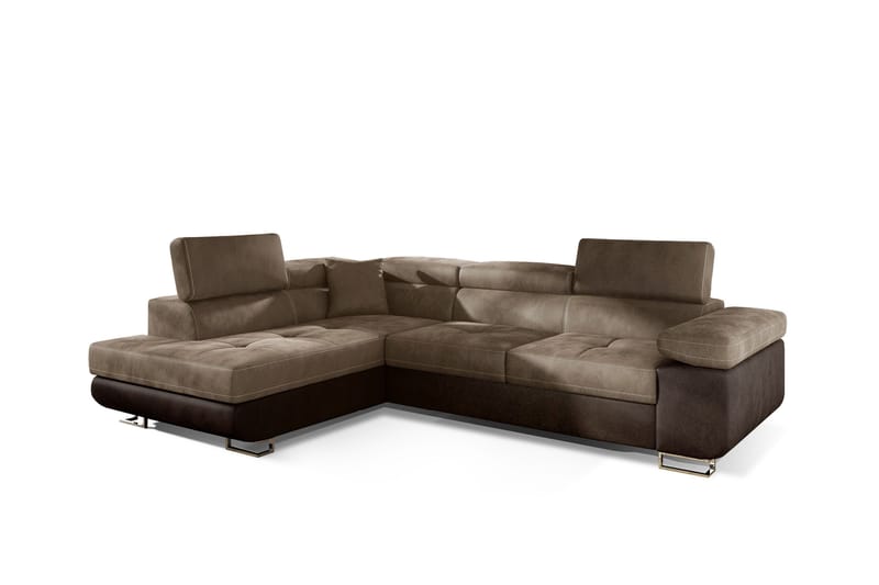 Vuodesohva Hipolito Avopäädyllä Vasen - Ruskea - Huonekalut - Sohva - Vuodesohva