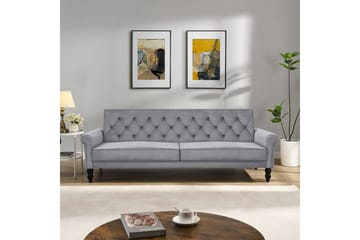 Vuodesohva ilman divaania ja shezlongia Loft24 Tyne vuodesohva 3-istuttava Harmaa - Huonekalut - Sohva - Vuodesohva - 3 istuttava vuodesohva