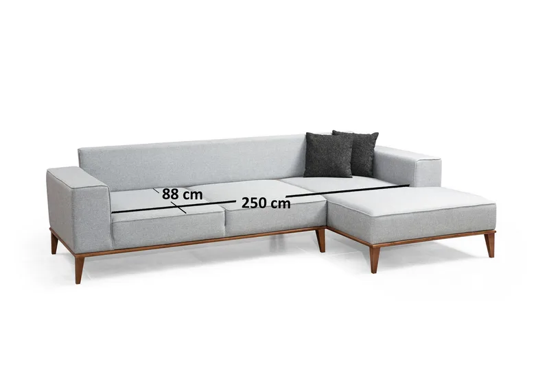 Vuodesohva Kalnas Divaanilla Oikea - Harmaa - Huonekalut - Sohva - Vuodesohva