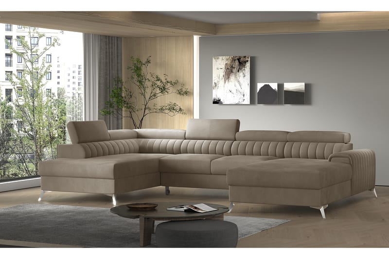 Vuodesohva Kamiko Divaanilla - Beige - Huonekalut - Sohva - Vuodesohva