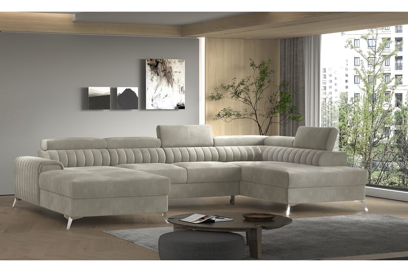Vuodesohva Kamiko Divaanilla - Beige - Huonekalut - Sohva - Vuodesohva
