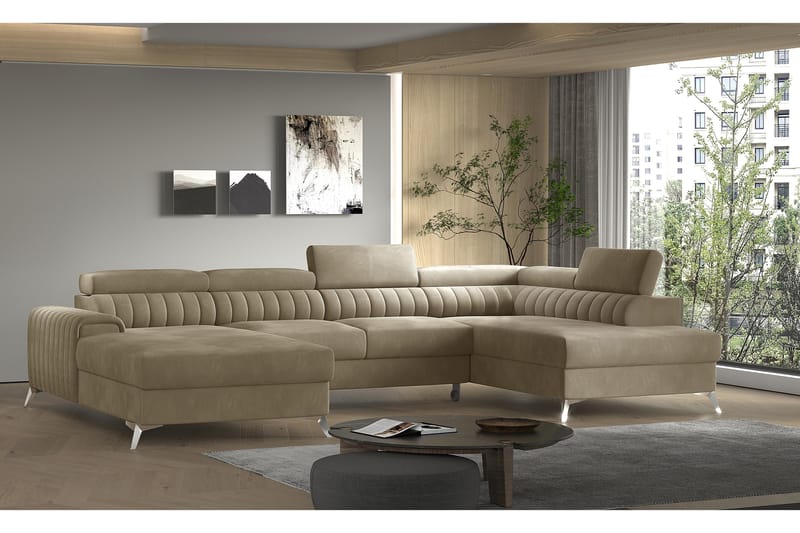 Vuodesohva Kamiko Divaanilla - Beige - Huonekalut - Sohva - Vuodesohva