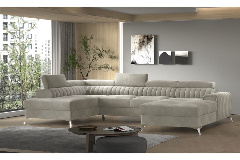 Vuodesohva Kamiko Divaanilla - Beige - Huonekalut - Sohva - Vuodesohva