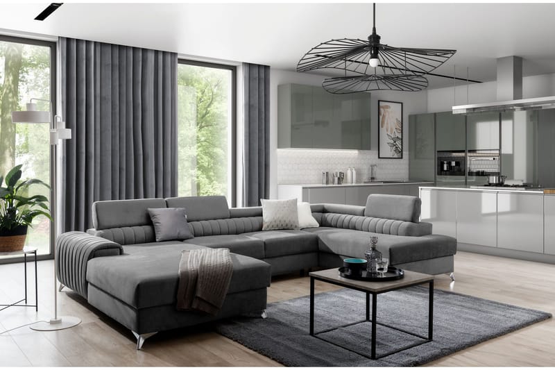 Vuodesohva Kamiko Divaanilla - Harmaa - Huonekalut - Sohva - Vuodesohva