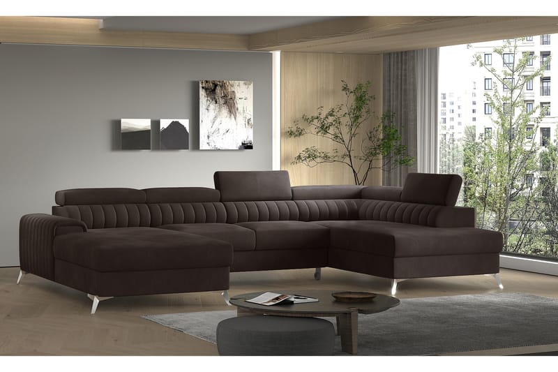 Vuodesohva Kamiko Divaanilla - Ruskea - Huonekalut - Sohva - Vuodesohva