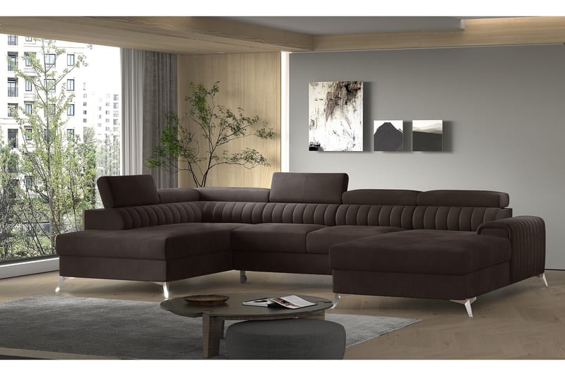 Vuodesohva Kamiko Divaanilla - Ruskea - Huonekalut - Sohva - Vuodesohva